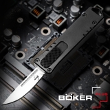 보커 마이크로 USB OTF(F) 블랙 오토매틱 전방 비출식 나이프