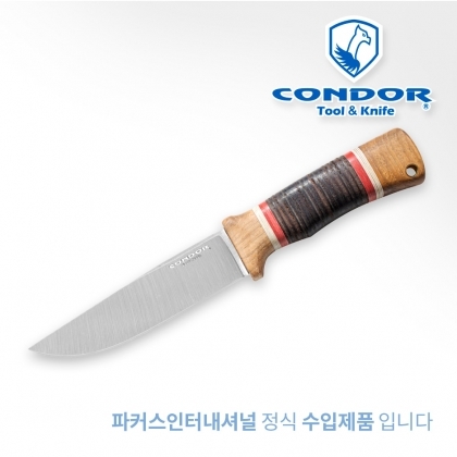 콘도르 부시크래프트 캠핑용 칼 컨트리 백로드 나이프 1075 탄소강 아메리칸 히코리핸들 (CTK-62758)