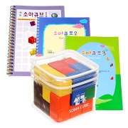 샘통 칼라원목 소마큐브(PVC케이스)와 교재3권