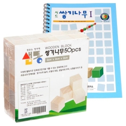 샘통 쌓기나무2cm50p와 시드교재1단계
