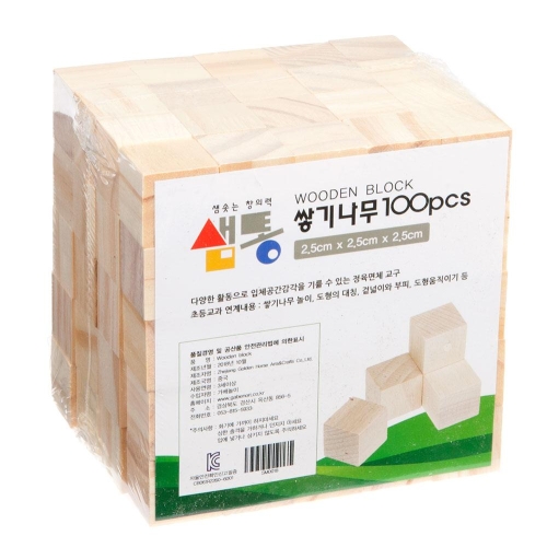 샘통 쌓기나무 2.5cm 100p(미송) 샘통 쌓기나무 2.5cm 100p(미송)