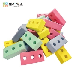 조이매스 말랑말랑 컬러 벽돌블록 세트(파스텔)