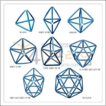 4D프레임 정삼각형으로 이루어진 입체도형 델타다면체
