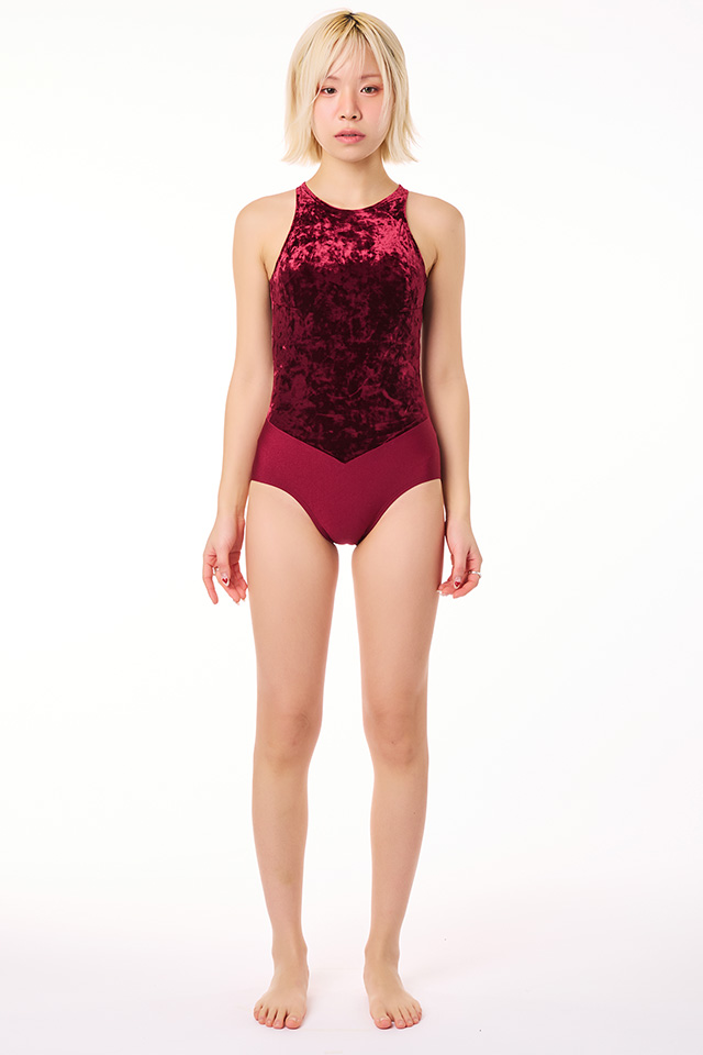 미러 벨벳 레오타드(버건디) 1