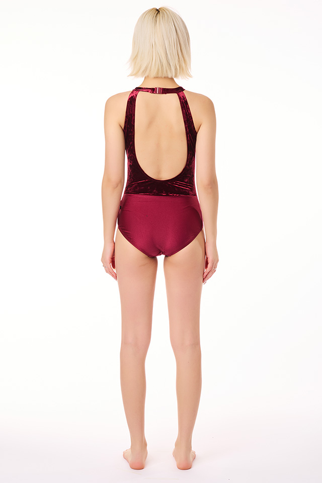 미러 벨벳 레오타드(버건디) 3