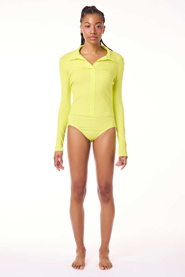 스테이지 002 골지 바디수트(그레이) 1