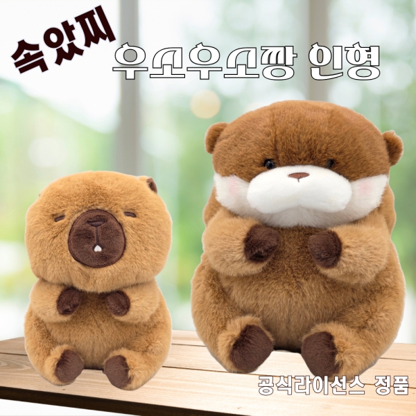 속았지 우소우소짱 인형 25cm 다크브라운