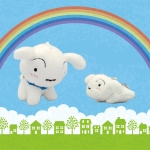 흰둥이 인형 키링 10cm
