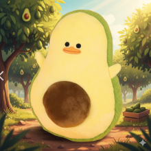 아보카도 오리 인형 27cm