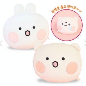 곰돌찡 토끼찡 얼굴 쿠션 25cm 2종 혼합
