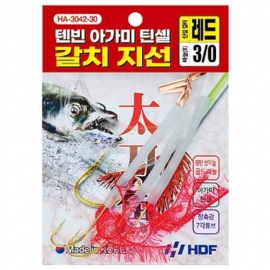 [해동] HA-3042 텐빈 아가미 틴셀 갈치 지선 - 레드 -