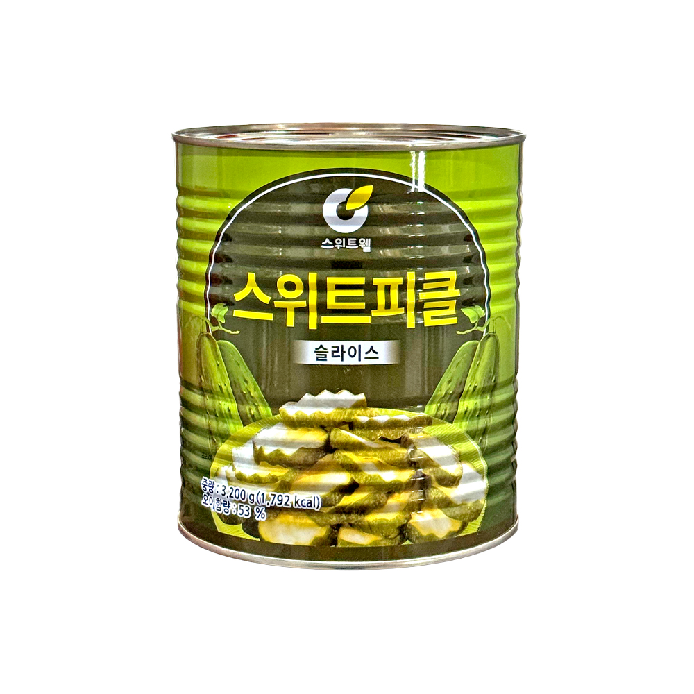 스위트웰 스위트피클 슬라이스 3.2kg /오이피클