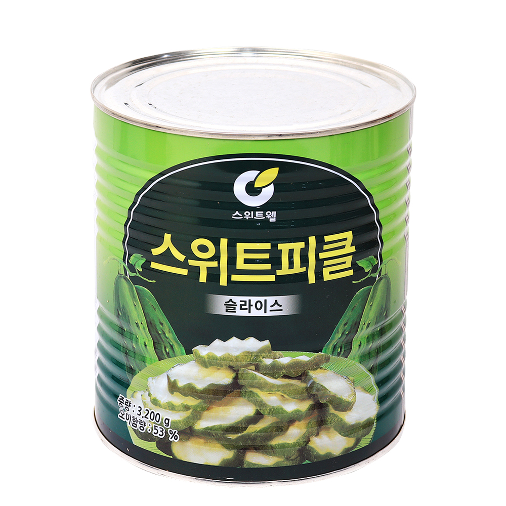 스위트웰 스위트피클 슬라이스 3.2kg /오이피클