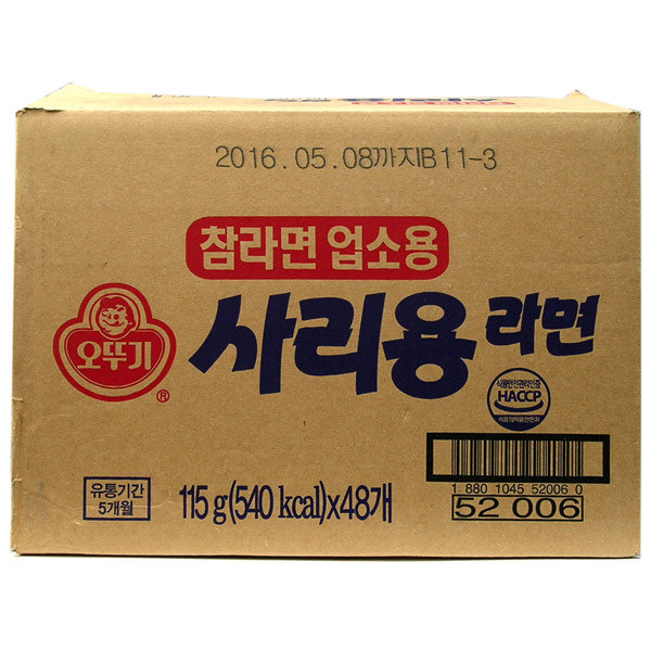 오뚜기 참라면 업소용 5.52kg(115g x 48개) /라면사리