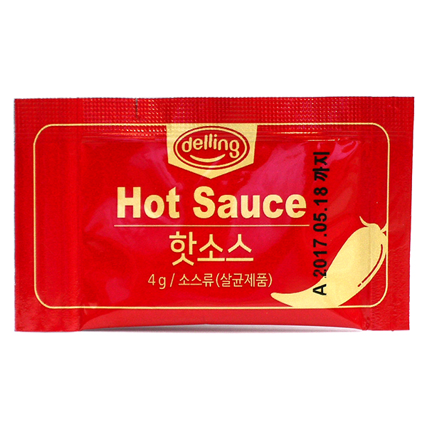 델링 일회용 핫소스 한박스(4g x 1000ea)