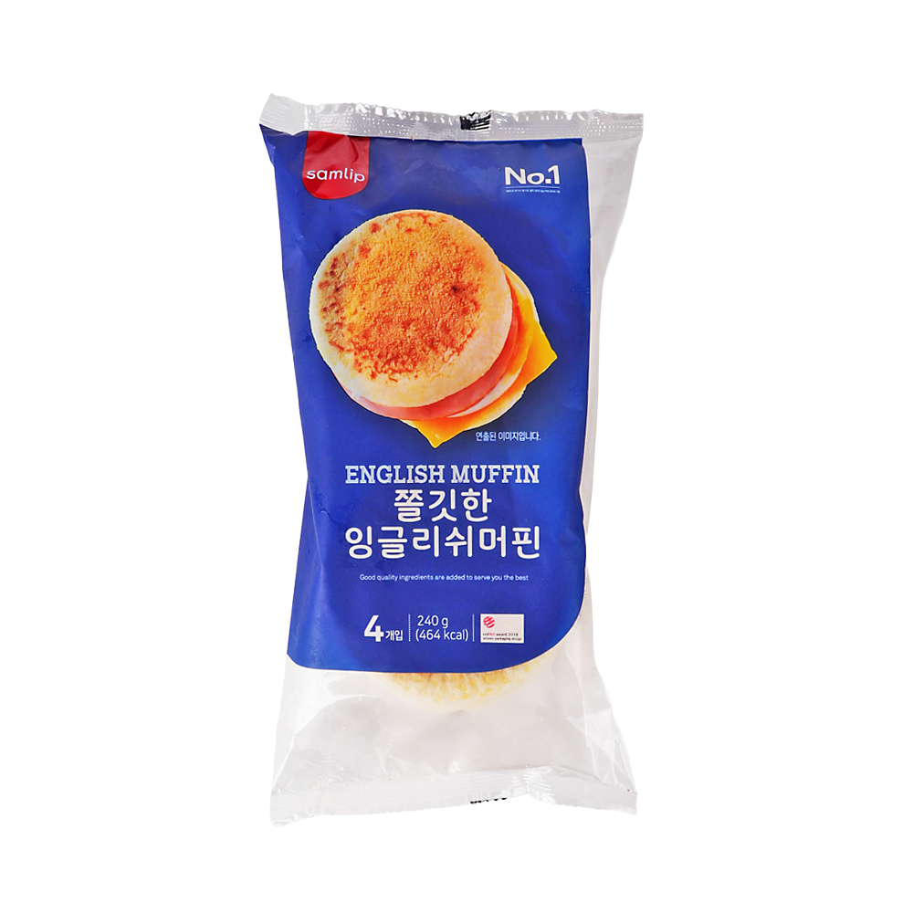 삼립 쫄깃한 잉글리쉬머핀 240g 모닝빵 /냉동
