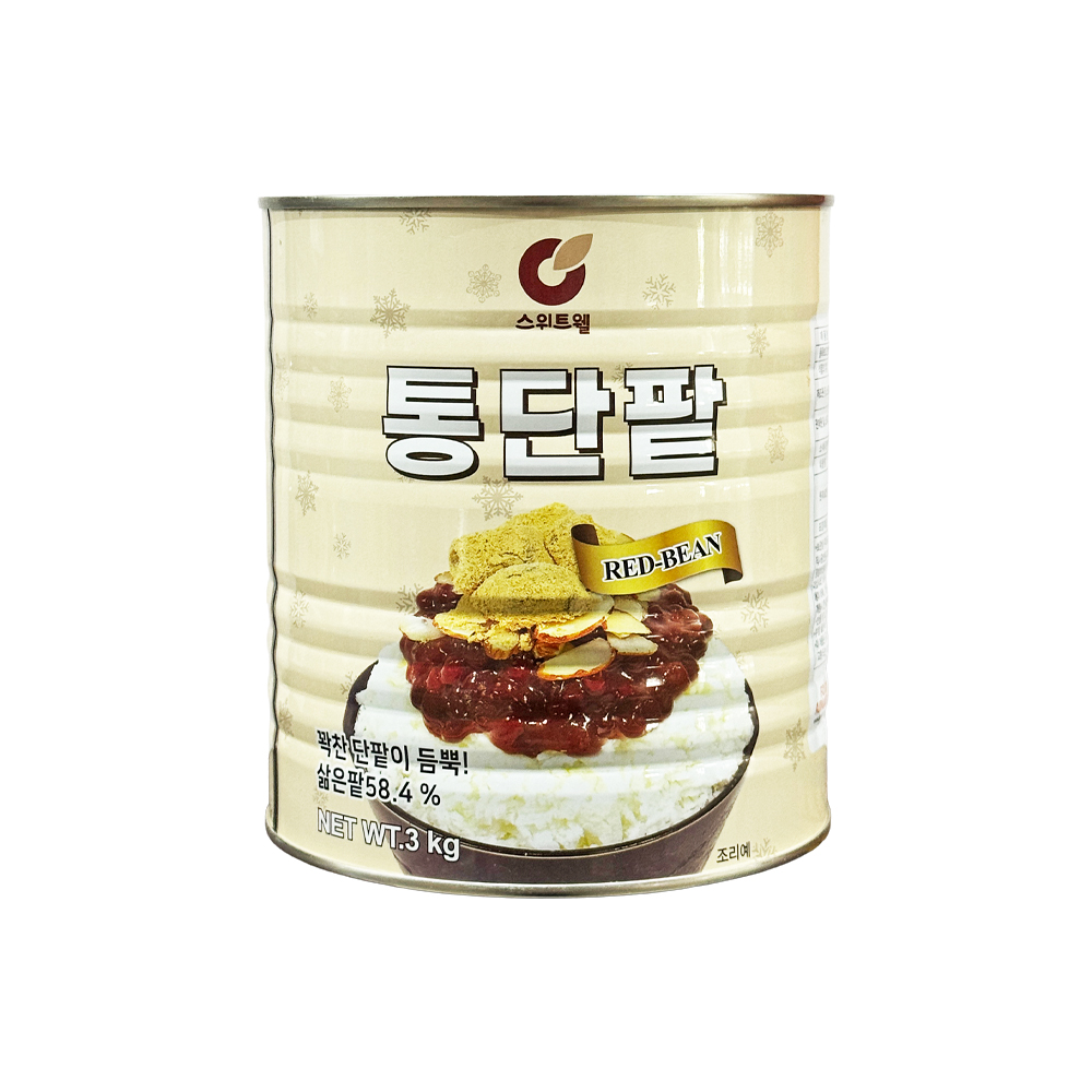 스위트웰 통단팥 3kg/ 빙수팥 빙수재료
