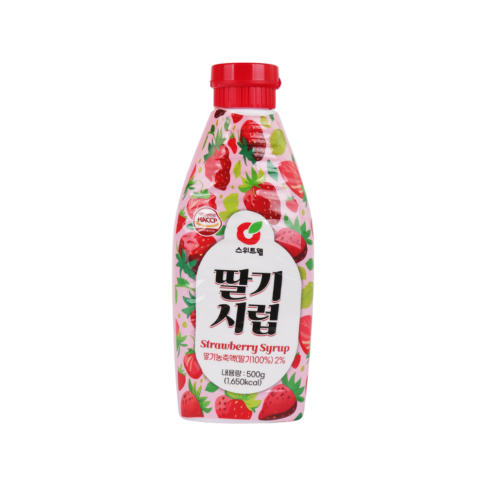 스위트웰 딸기시럽 500g