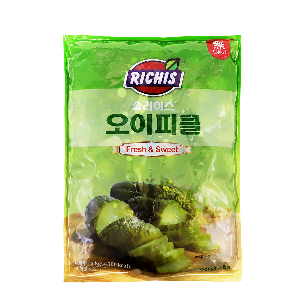 리치스 슬라이스 오이피클-파우치 3kg
