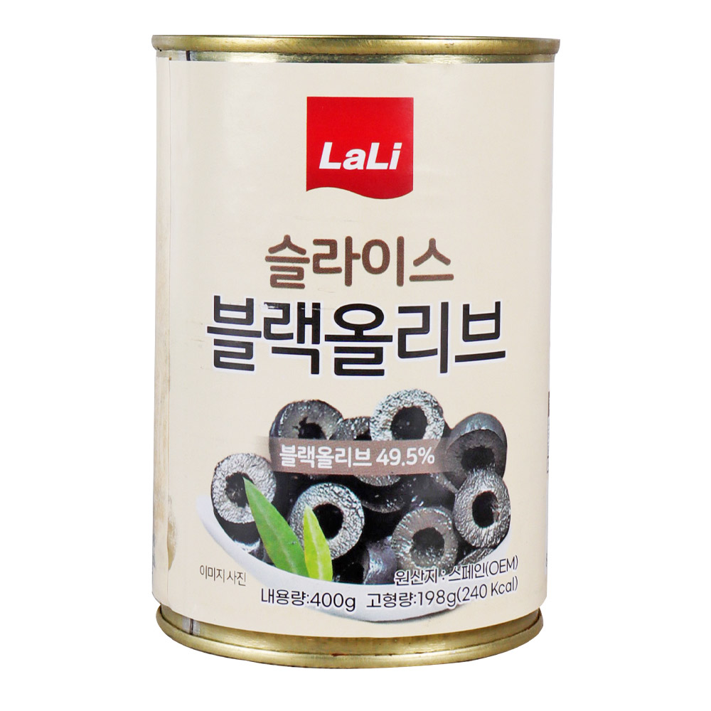 라리 슬라이스 블랙올리브 400g