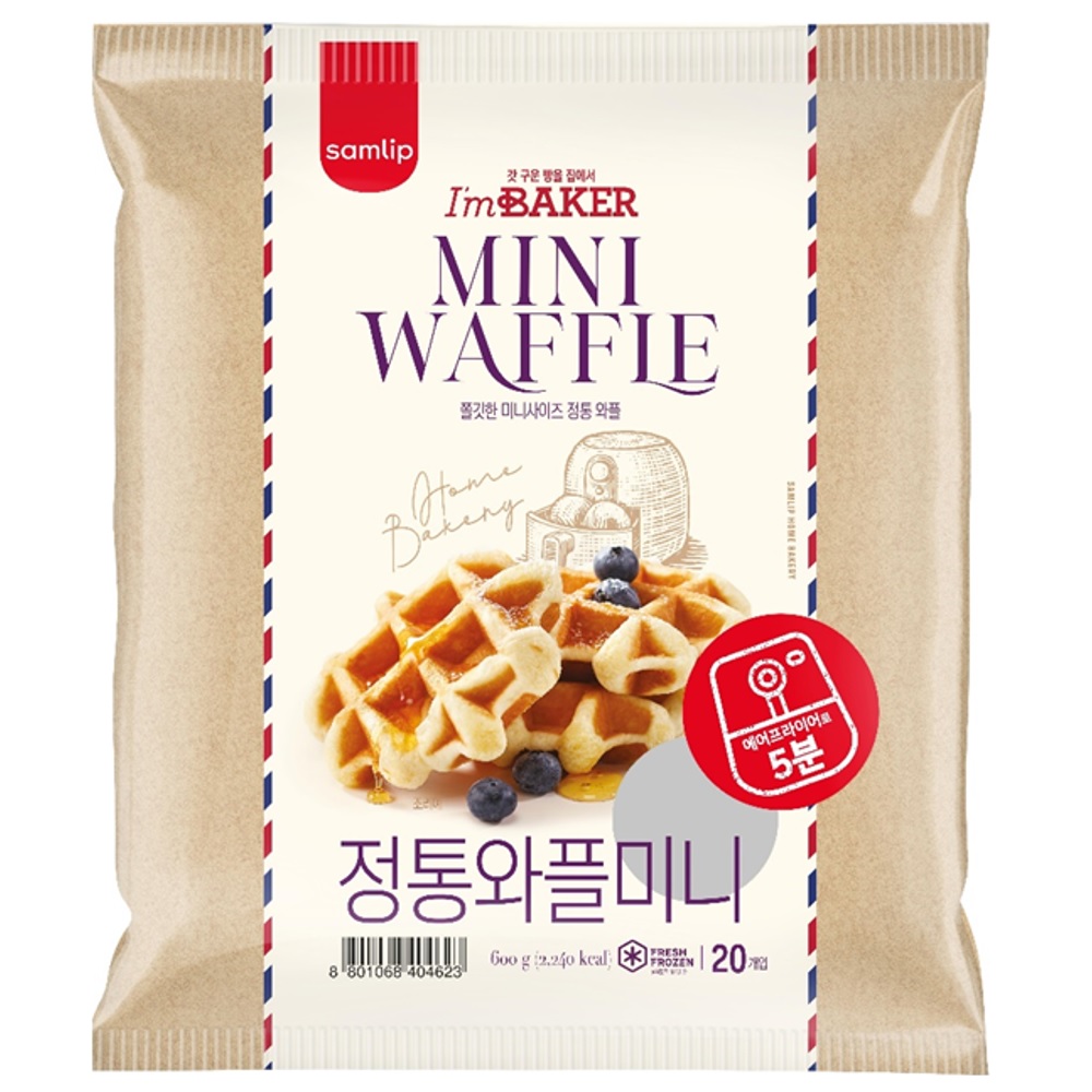 삼립 정통와플미니 600g(30gx20ea) /냉동 /리뉴얼