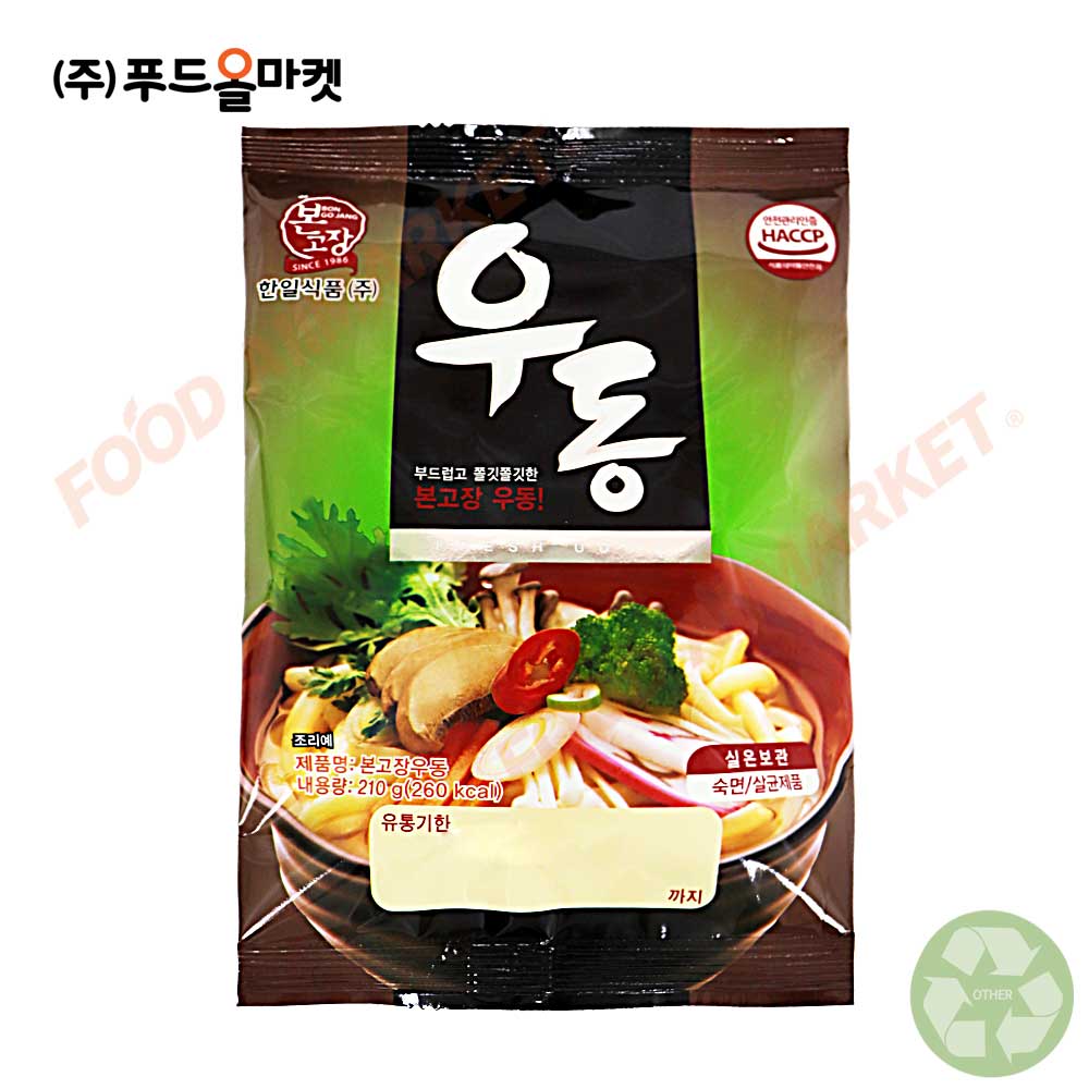 본고장 우동 210g 한그릇 1인분