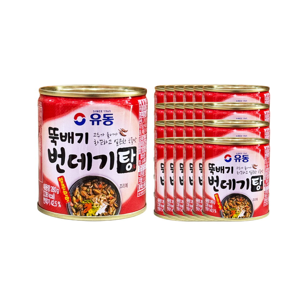 유동 뚝배기 번데기탕 얼큰한맛 280g 한박스 (280g x 24ea)