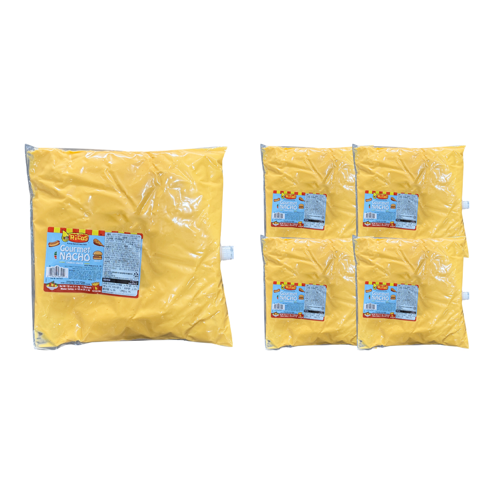 리코스 구어메이 나쵸치즈소스 3.11kg 파우치 한박스 (3.11kg x 4ea)