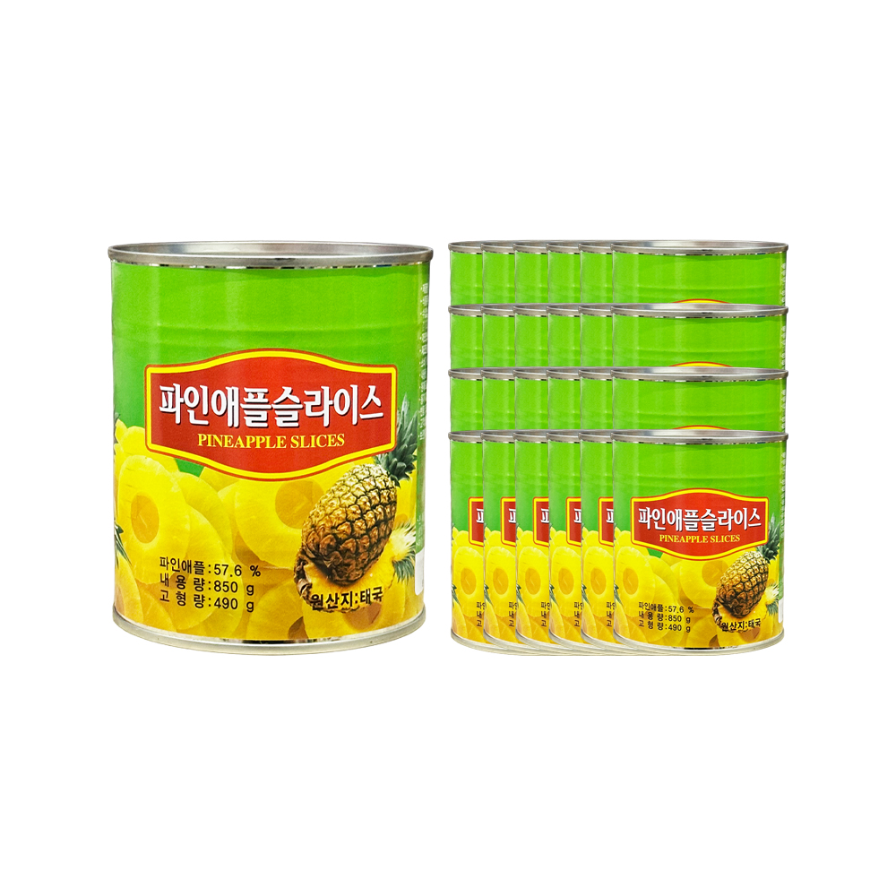 삼양사 파인애플 슬라이스 850g 한박스 (850g x 12ea)