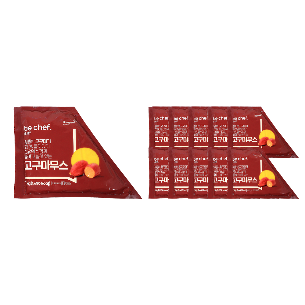 동원홈푸드 비셰프 고구마무스 1kg /냉장 한박스 (1kg x 10ea)-아이스박스무료