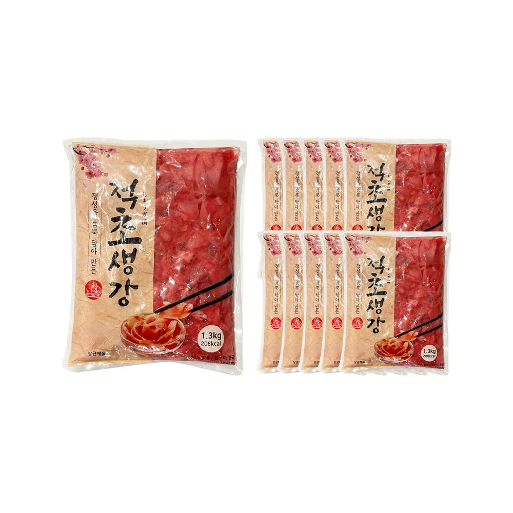 이엔푸드 적초생강 1.3kg 한박스 (1.3kg x 10ea)
