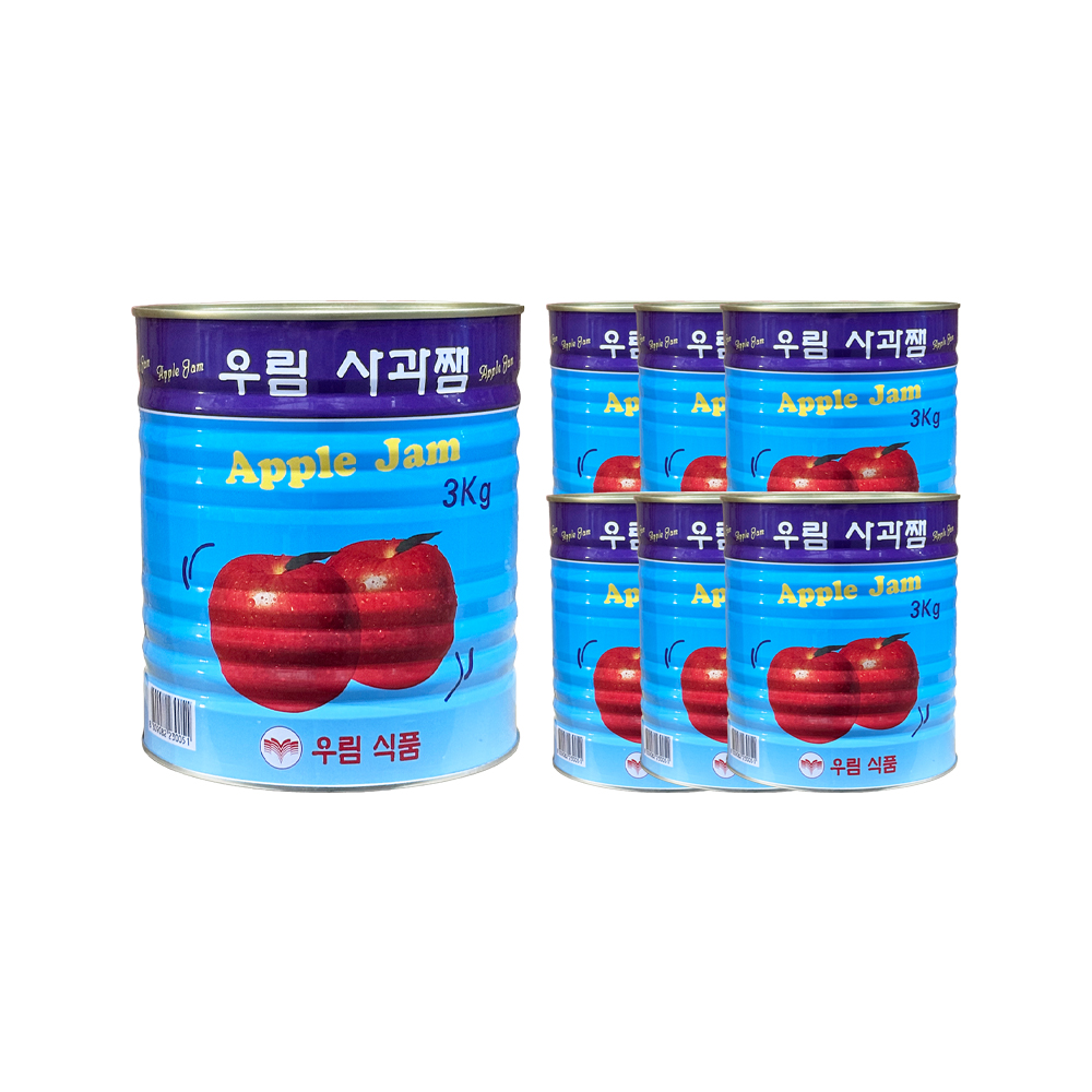 우림 사과잼 3kg 한박스 (3kg x 6ea)