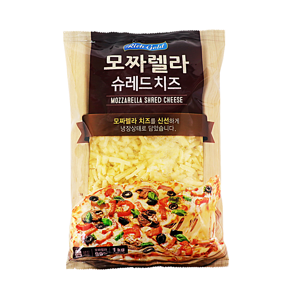 푸드올마켓_동서 리치골드 모짜렐라 슈레드 1kg /냉장