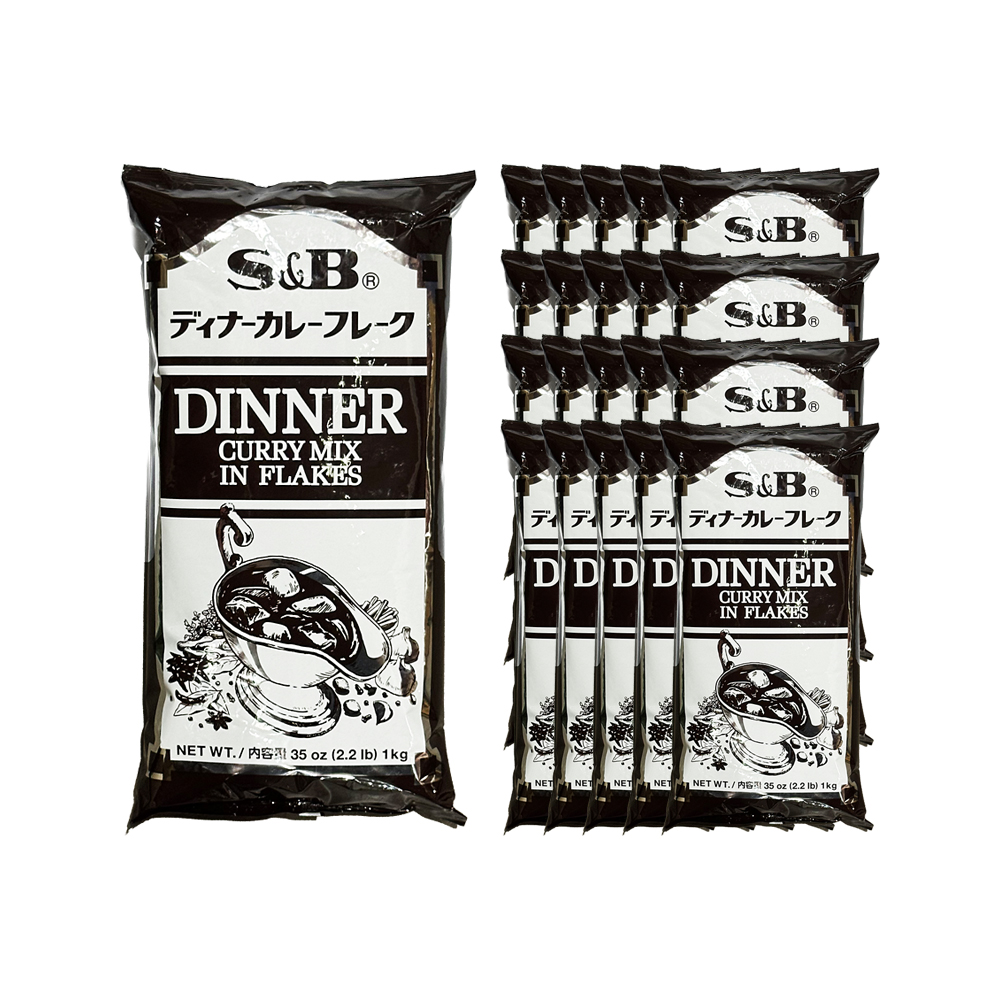 S&B 디너카레 믹스 인 후레이크 1kg 한박스 (1kg x 20ea)