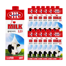 믈레코비타 3.5% 우유 1L /멸균우유 한박스 (1L x 12ea)
