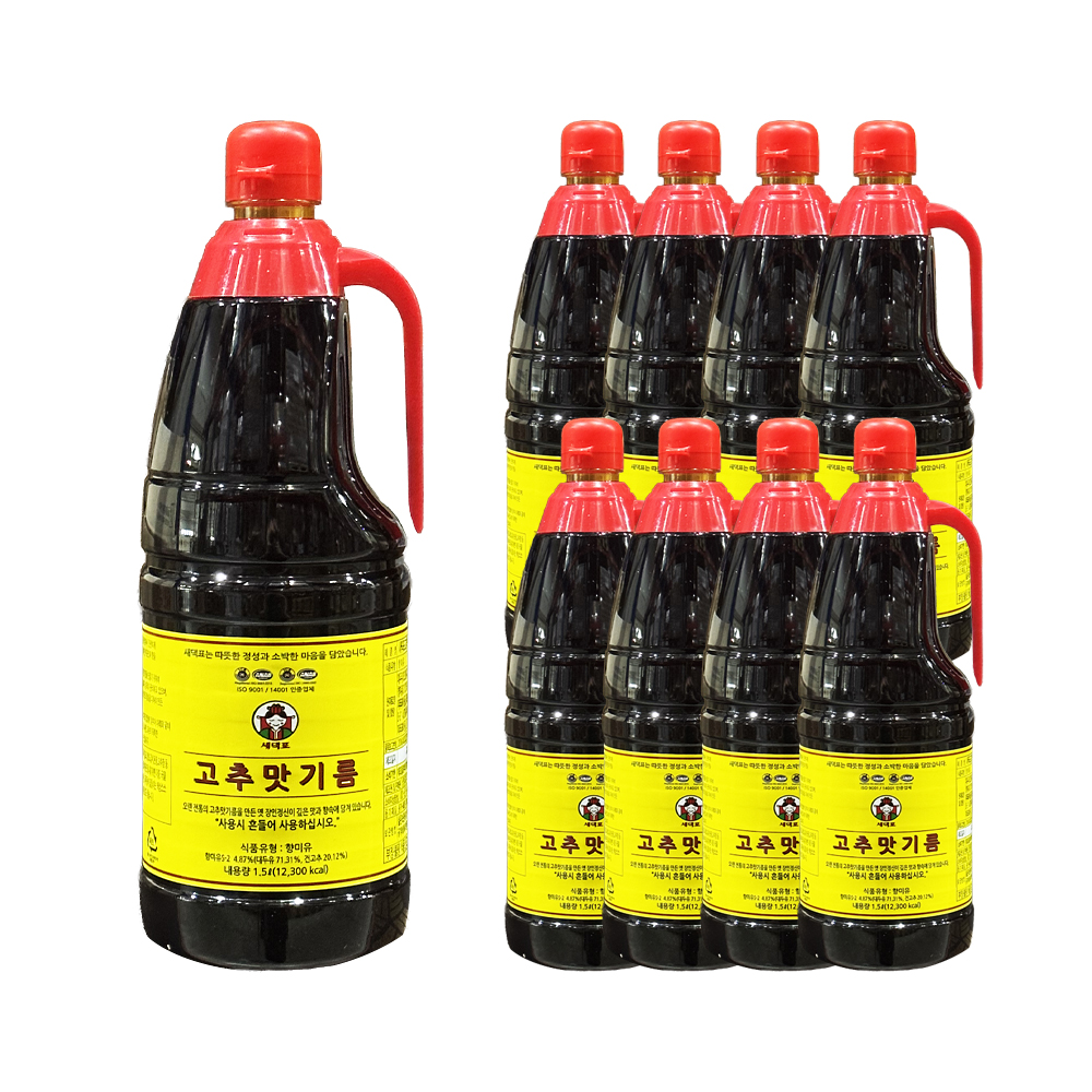 새댁표 고추맛기름 1.5L 한박스 (1.5L x 8ea)