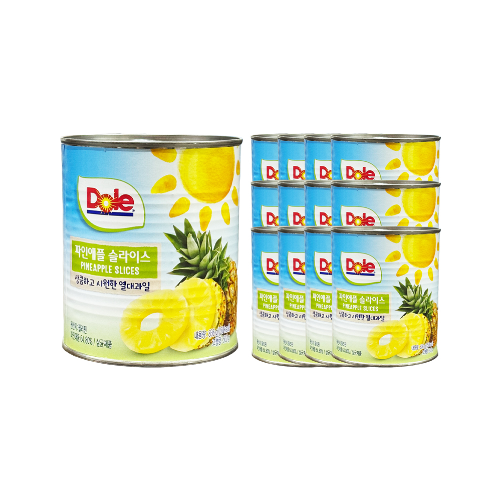 돌 파인애플 슬라이스 836g 한박스 (836g x 12ea)