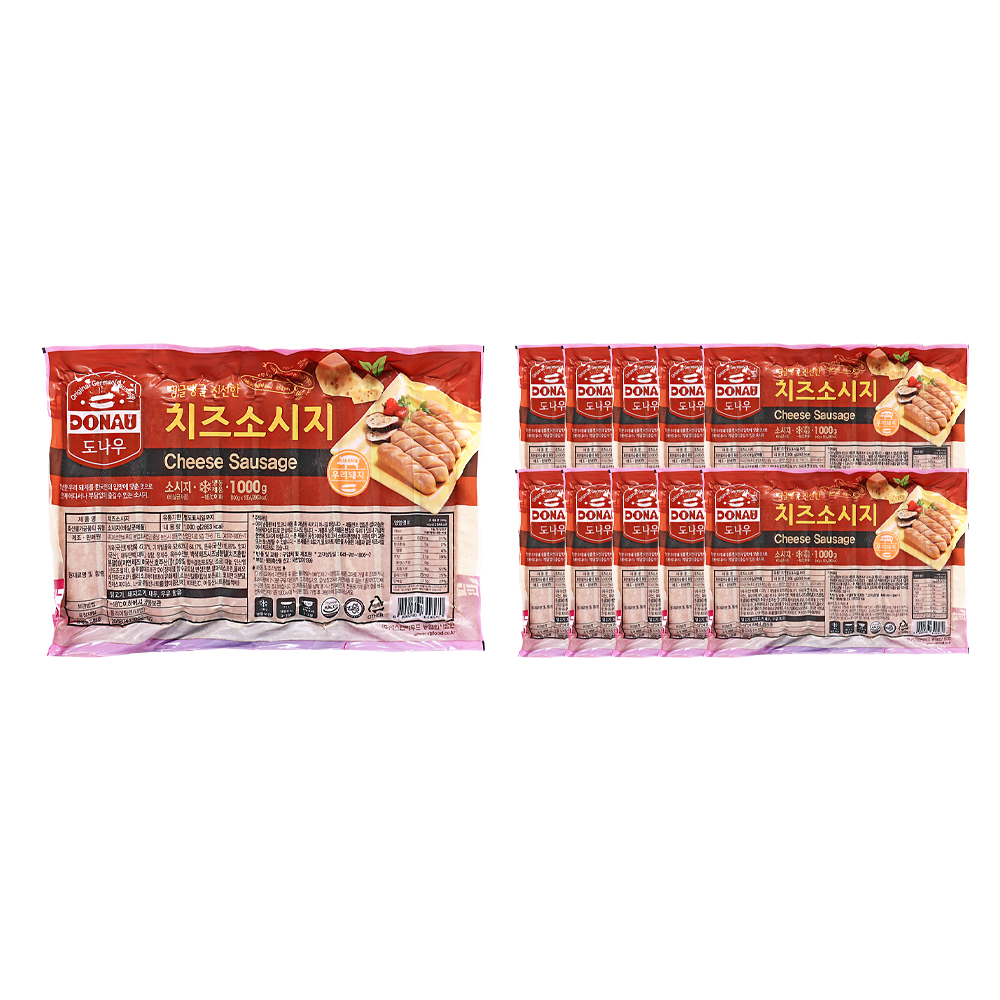 도나우 치즈소시지 1kg /냉동 한박스 (1kg x 10ea)