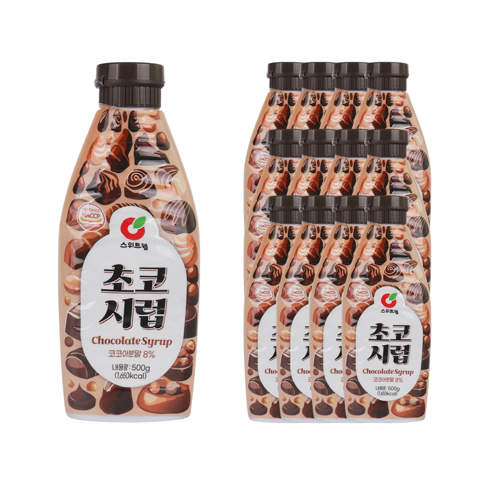 스위트웰 초코시럽 500g 한박스 (500g x 12ea)