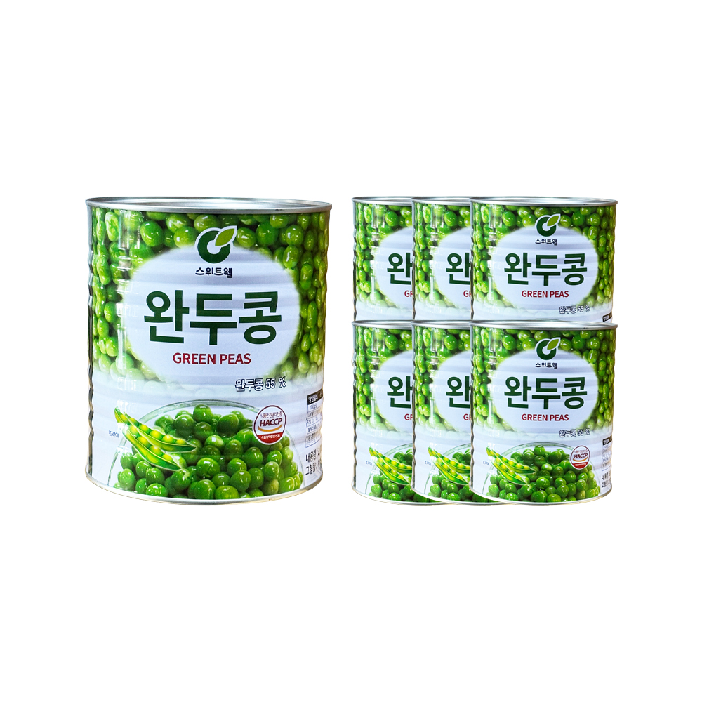 스위트웰 완두콩 3kg 한박스 (3kg x 6ea)