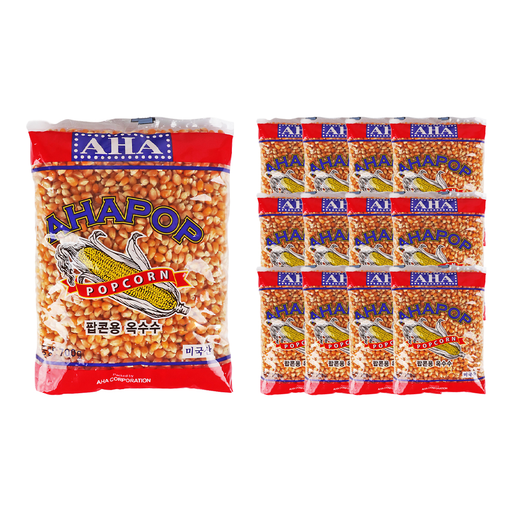 아하팝 팝콘용 옥수수 700g 한박스 (700g x 12ea)