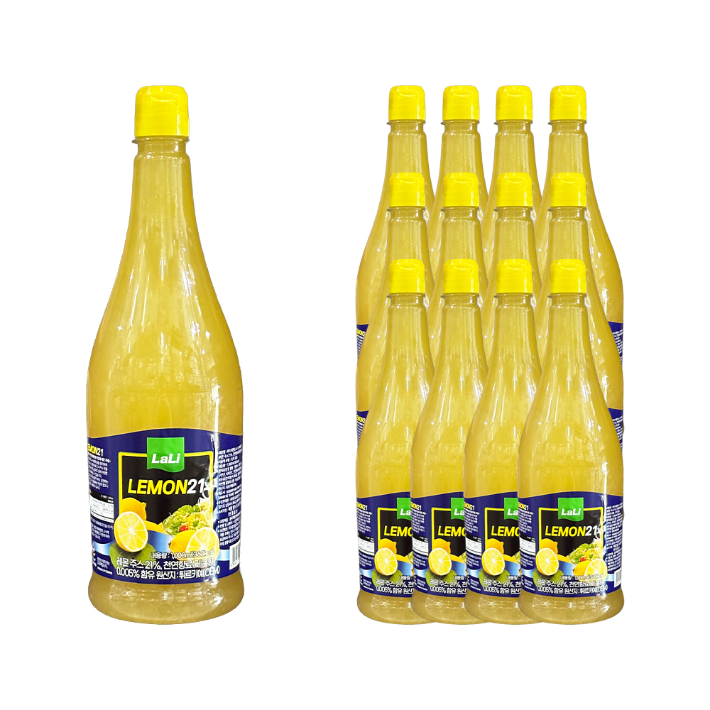 라리 레몬주스 1L/레몬 원액 /레몬 농축액 /레몬즙 한박스 (1L x 12ea)