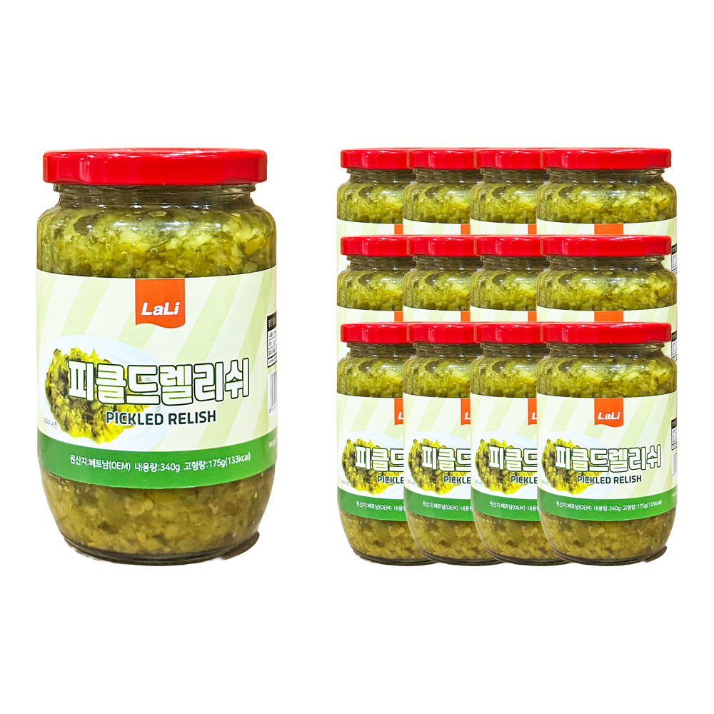 라리 피클드 렐리쉬(병) 340g 한박스 (340g x 12ea)