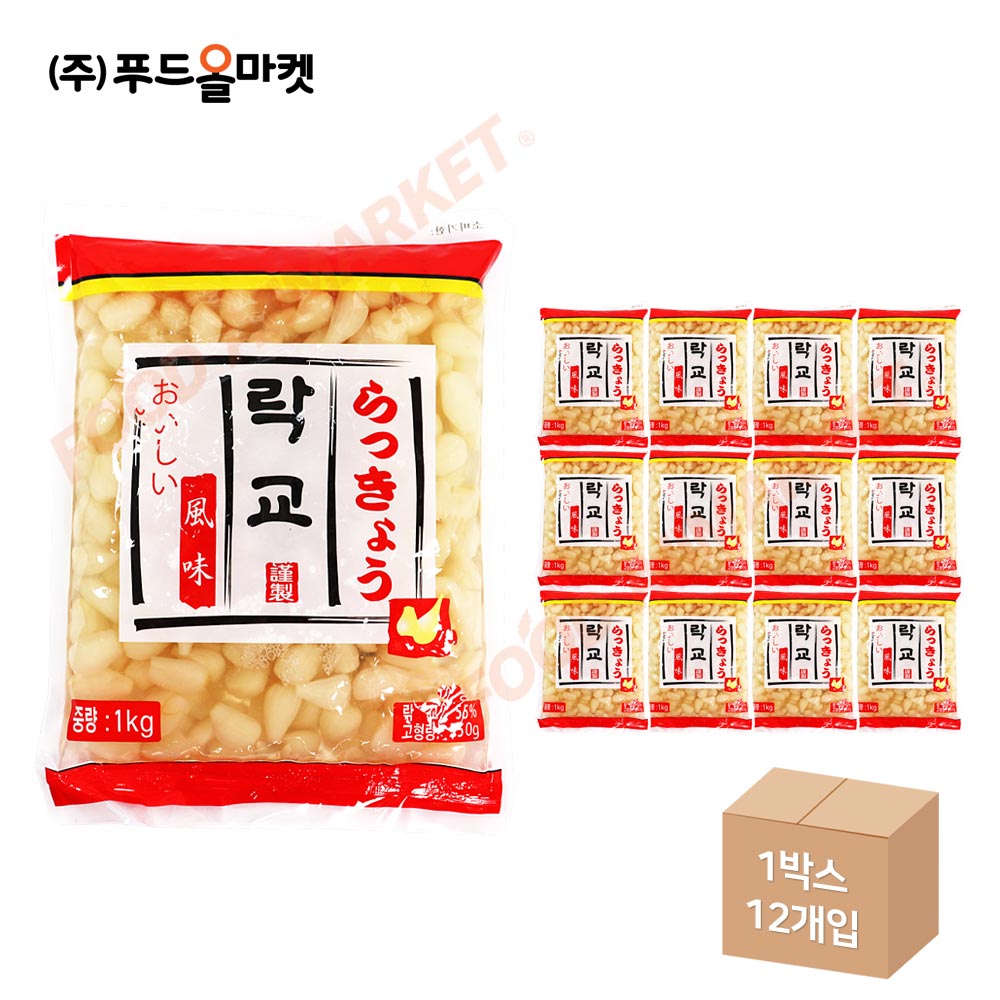 토호 락교 1kg /파우치 한박스 (1kg x 12ea)