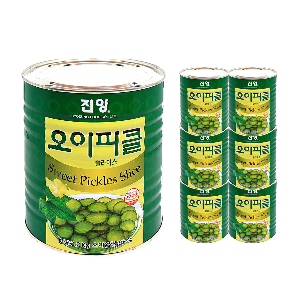 진양 오이피클 3.2kg 한박스 (3.2kg x 6ea)