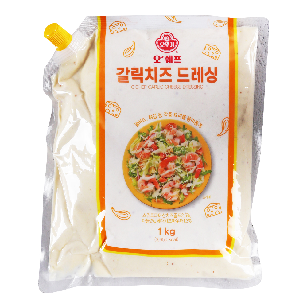오뚜기 갈릭치즈드레싱 1kg/ 냉장