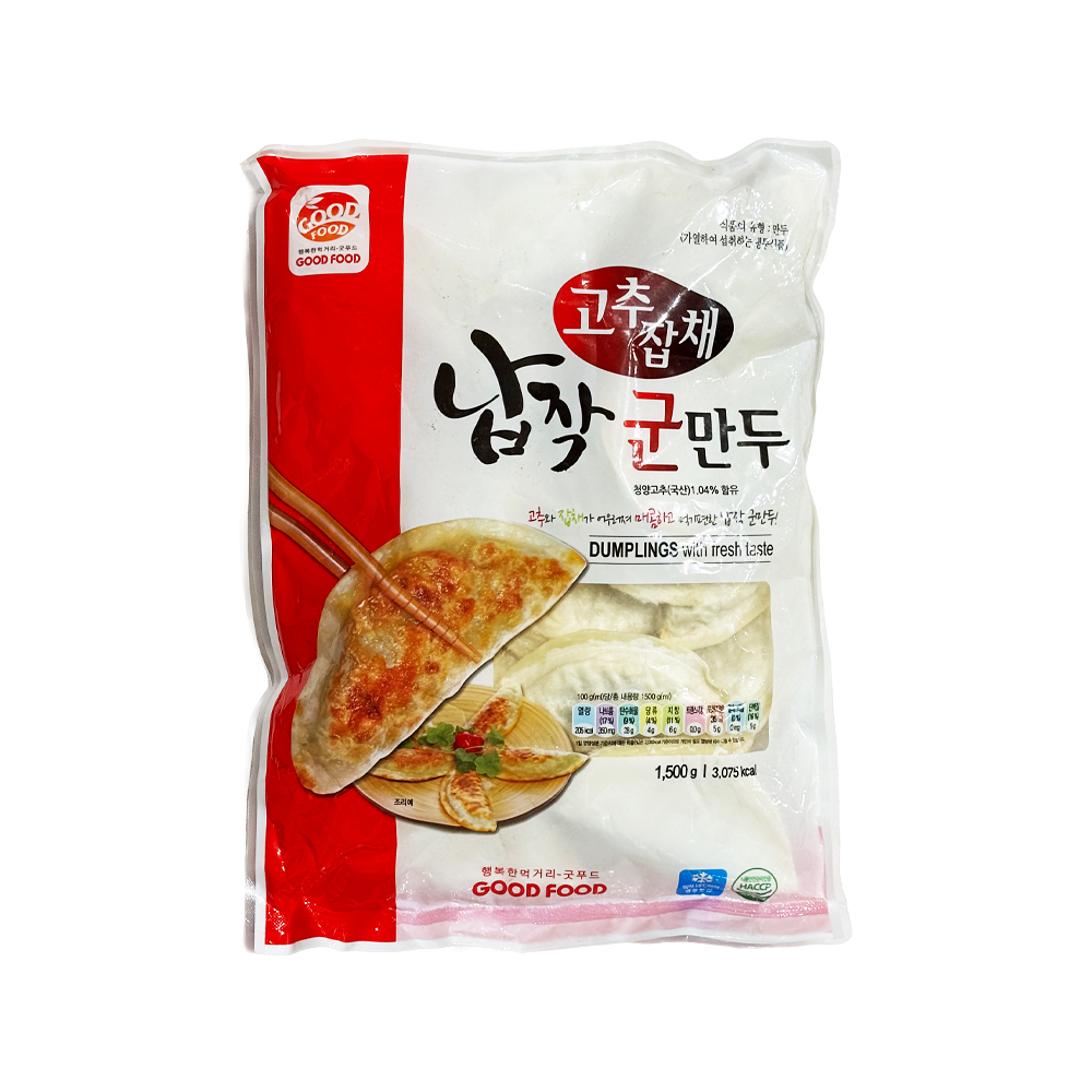 굿푸드 고추잡채 납작군만두 1.5kg /냉동