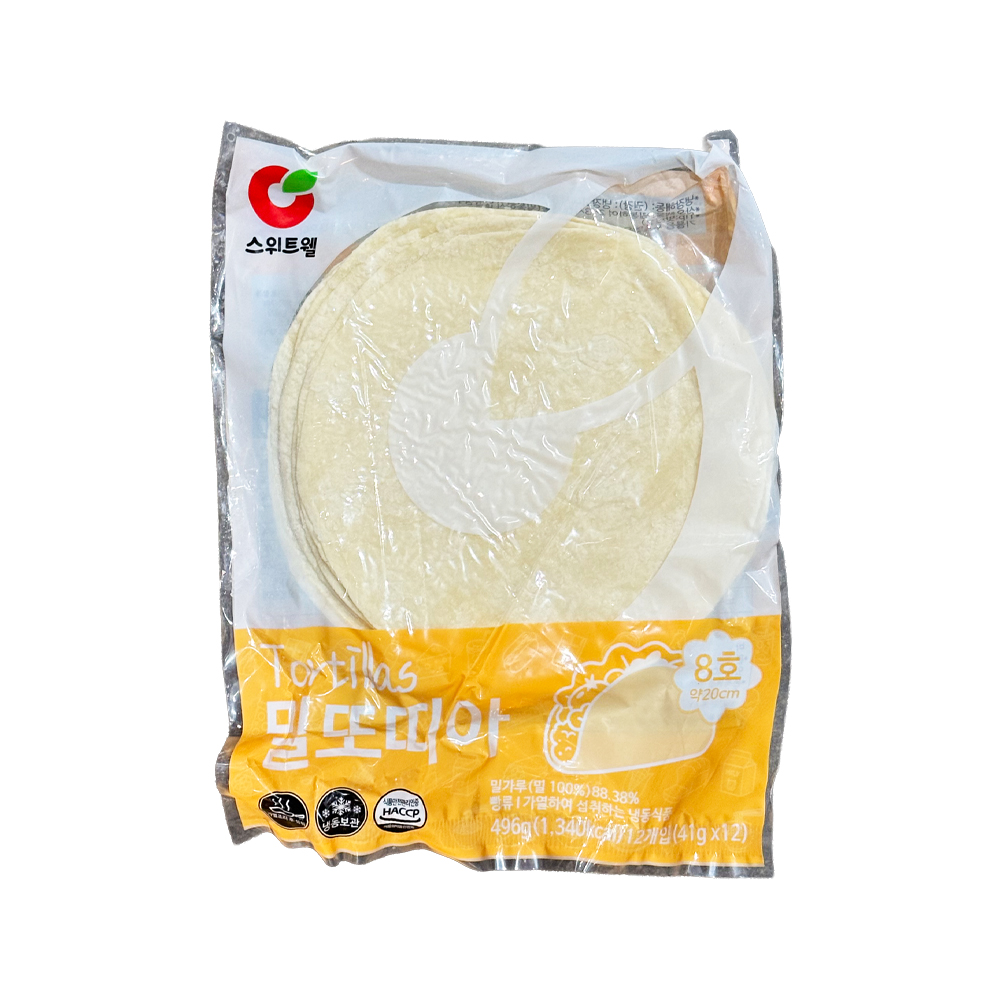 스위트웰 밀또띠아 496g 8인치(12장) /냉동