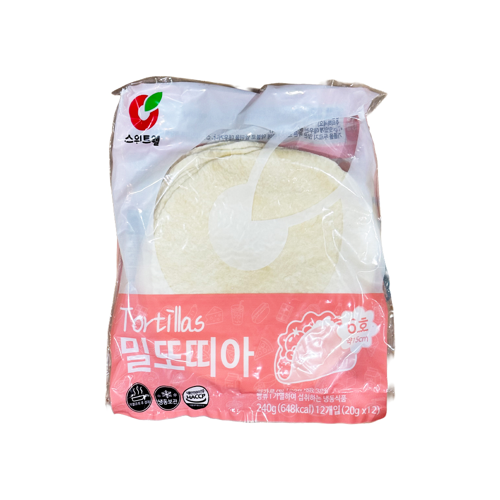 스위트웰 밀또띠아 240g 6인치(12장) /냉동
