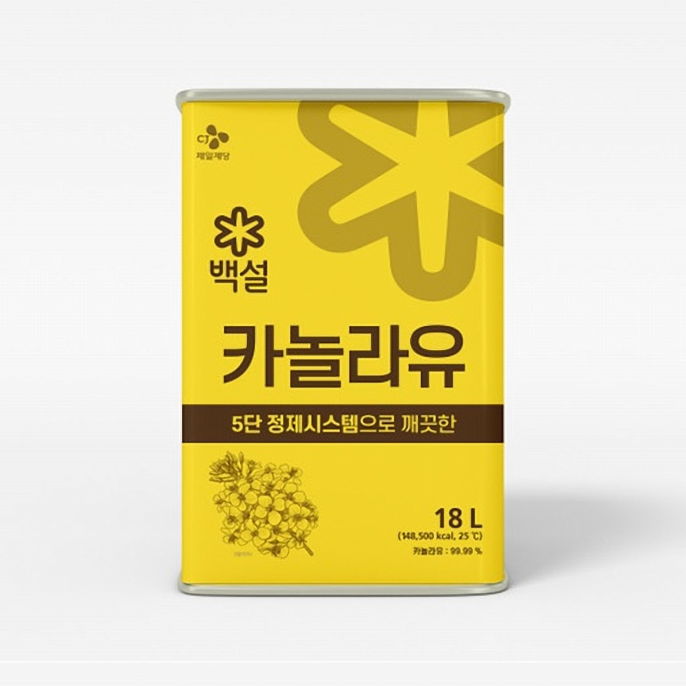 백설 카놀라유 18L /폐유수거없음